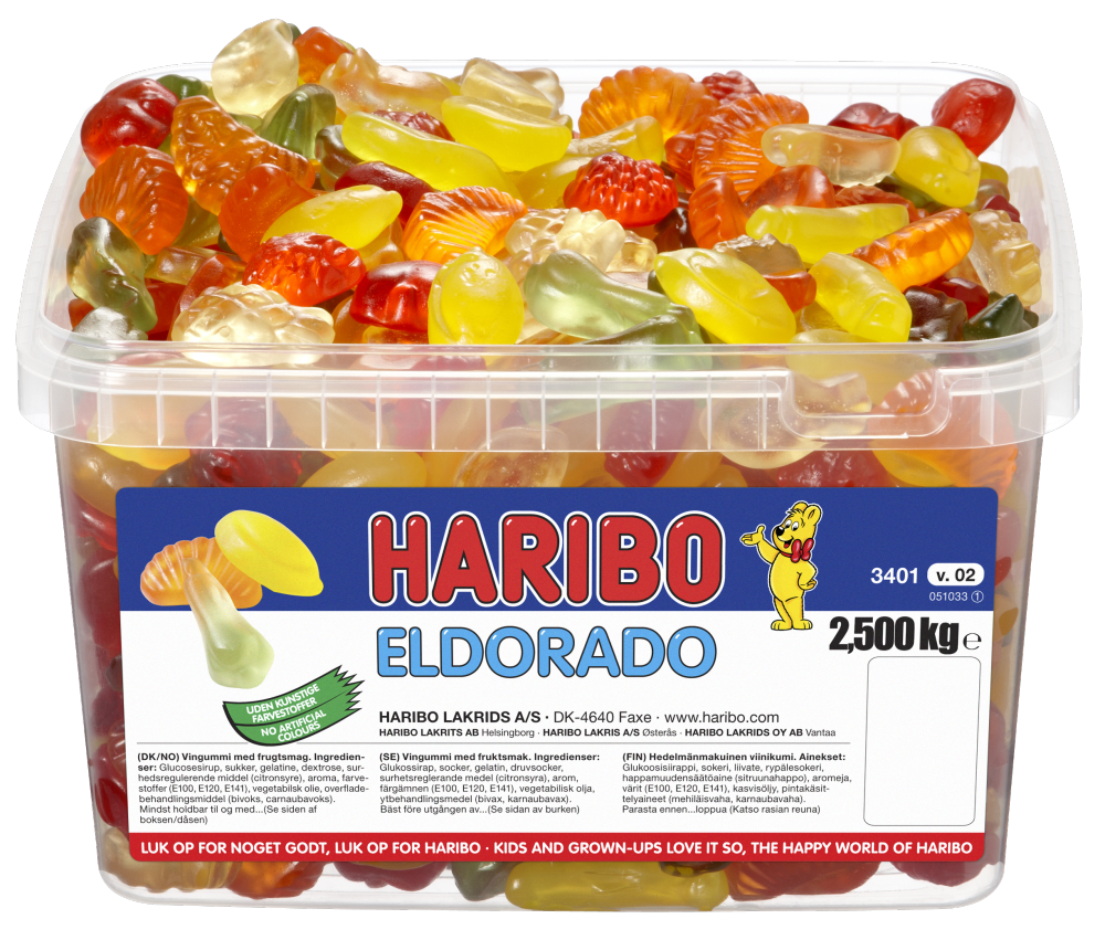 niveau afskaffet lærer Haribo Eldorado 650 stk. 2,5 kg - Haribo slik - Slikboden ApS