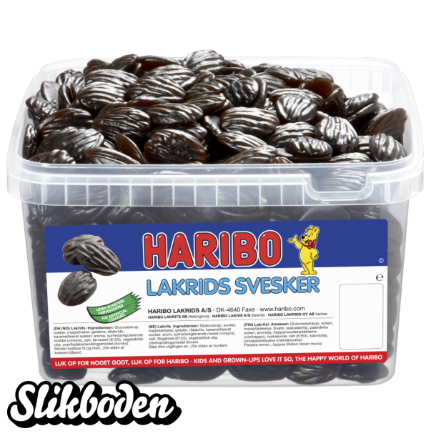 Haribo Lakrids Svesker 2.2 kg ca. 258 stk.
