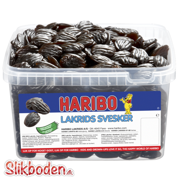 Haribo Lakrids Svesker 2.2 kg ca. 258 stk.
