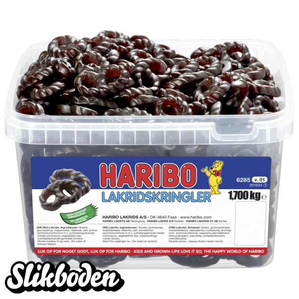 Haribo Lakrids Kringler 1,7 kg. ca. 340 stk
