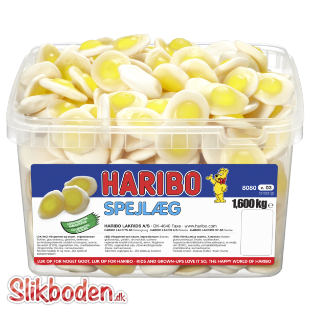 Haribo spejlg 1,6 kg. ca. 421 stk.