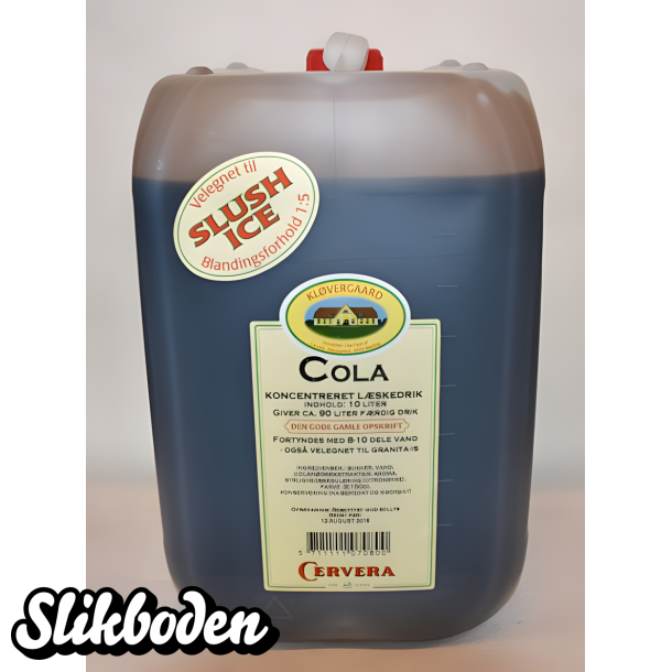 Saft Kl�vergaard Cola 10 l.