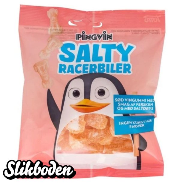 Pingvin Racerbiler Salt Fersken 30 x 110 g.