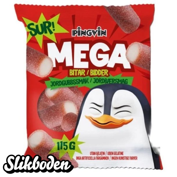 Pingvin Mega Bidder Sur Jordb�r 30 x 115 g.