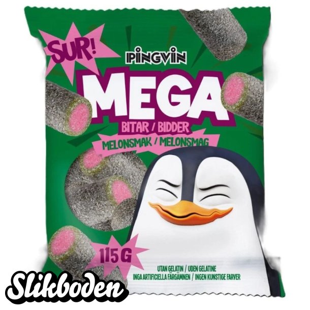 Pingvin Mega Bidder Sur Melon 30 x 115 g.