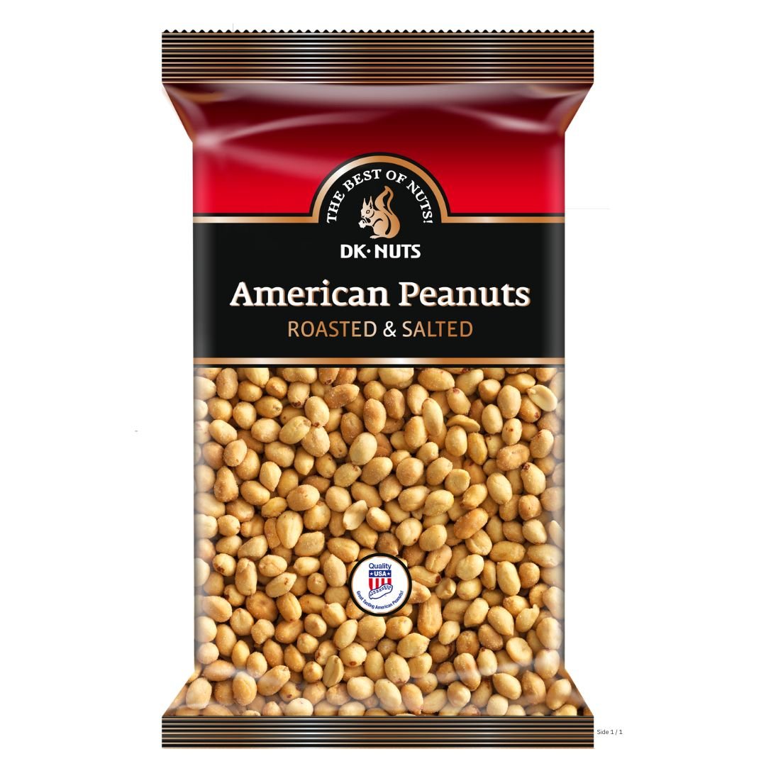 AMERICAN PEANUTS (ROASTED & SALTED) 1 x 1000 g - DK-Nuts - Slikboden ApS