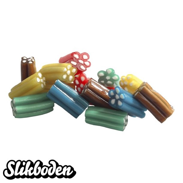 Regnbue seksl�bere 1 kg i pose ca. 200 stk.