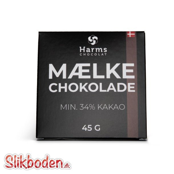 Harms kvalitets chokolade mlk 34% 1 x 45 g BEST BEFORE 01.04.24