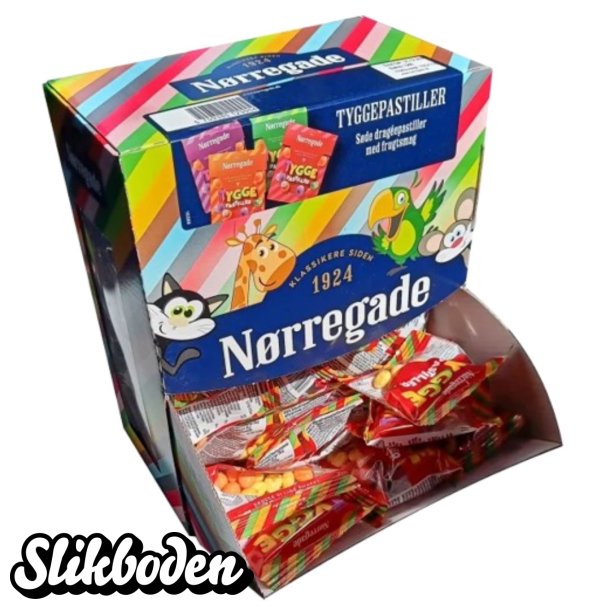 N�rregade Tyggepastiller miniposer ca.100 x 10 g