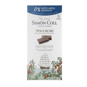 Chokolade Weibel Sim�n Coll M�rk chokoladebar 75% uden tilsat sukker 1 x 85g