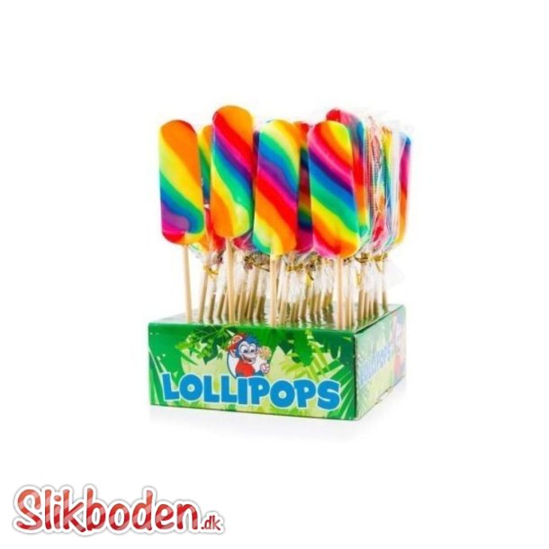 Long Pop Rainbow Lollipops 40 x 40 g Indpakket
