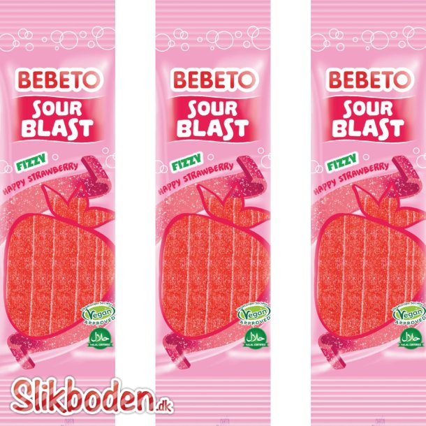 BEBETO Fizzy Sticks Strawberry 1 x 180 g
