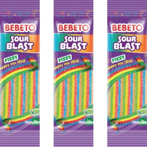 BEBETO Fizzy Sticks Happy Mix Fruit 1 x 180 g