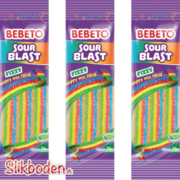 BEBETO Fizzy Sticks Happy Mix Fruit 1 x 180 g