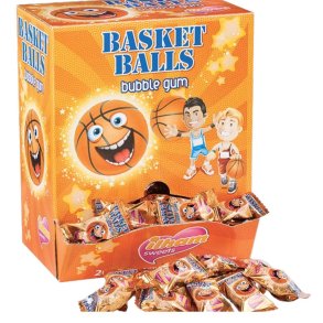 Basketball Bubblegum tuttifrutti  200 stk.