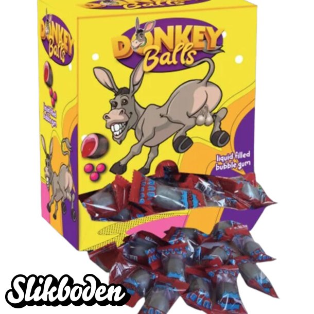 Donkey Balls Bubblegum  200 stk. Glutenfri