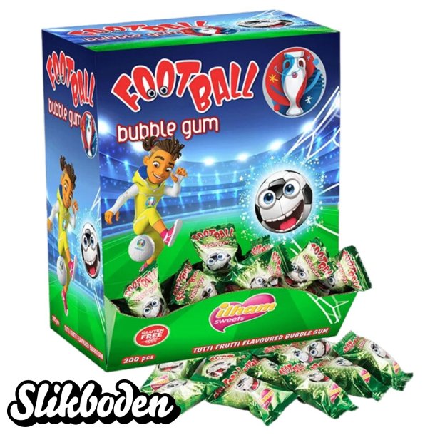 Football Bubblegum tuttifrutti  200 stk.
