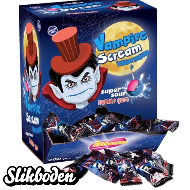 Vampire Bubblegum Green apple 200 stk. Glutenfri