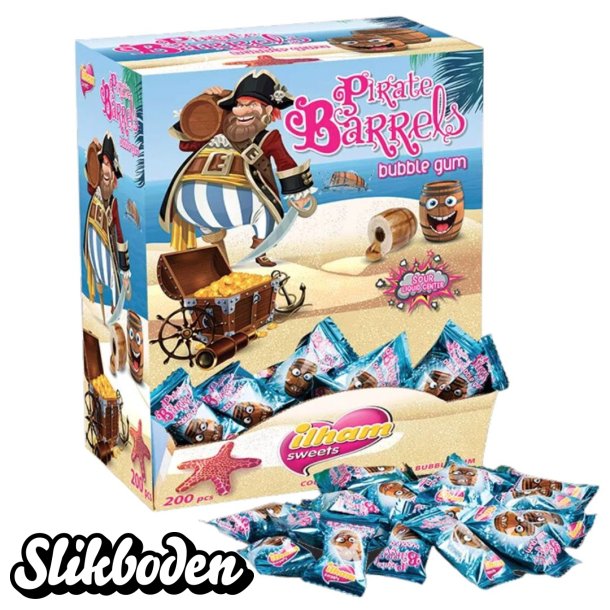 Pirate Barrel Bubblegum Cola  200 stk. Glutenfri