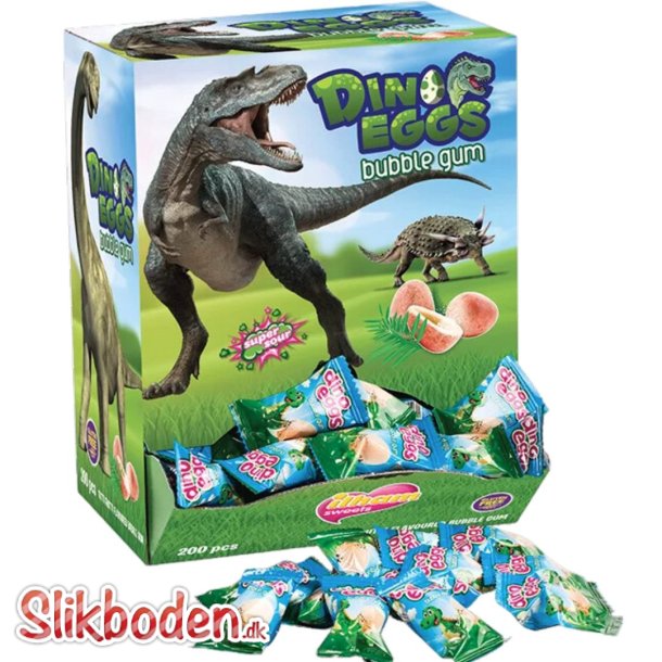 Dino Egg Bubblegum Tuttifrutti  200 stk. Glutenfri
