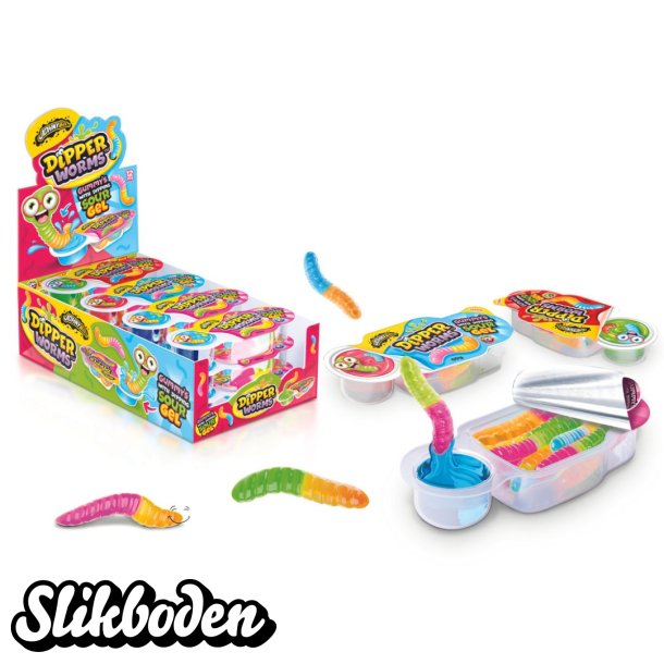 J Dipper Worms Gummy & Gel 12 x 60 g