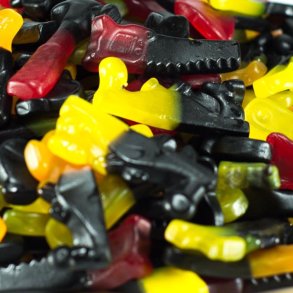 Vrktj vingummi/lakrids ca. 265 stk. 3 kg i pose