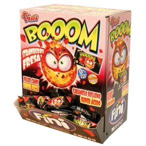 Fini Boom Jordbr hrd karamel, 200 stk.