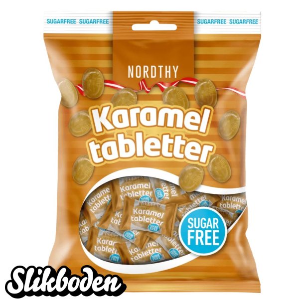 Nordthy Sukkerfri Karameltabletter 1 x 125 g indpakket