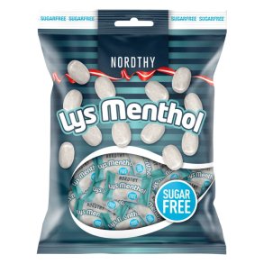 Nordthy Sukkerfri Lys Menthol 1 x 125 g indpakket