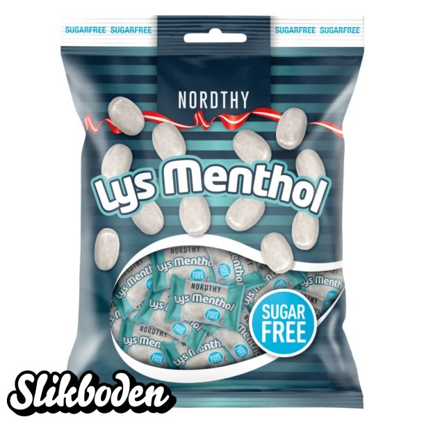 Nordthy Sukkerfri Lys Menthol 1 x 125 g indpakket