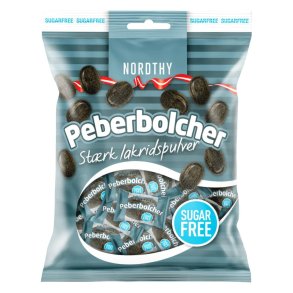 Nordthy Sukkerfri Peberbolcher 1 x 125 g indpakket