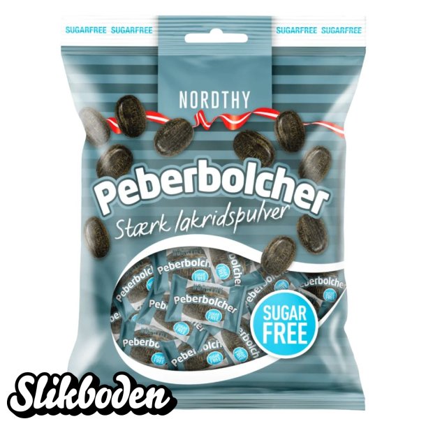 Nordthy Sukkerfri Peberbolcher 1 x 125 g indpakket