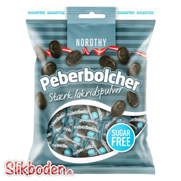 Nordthy Sukkerfri Peberbolcher 1 x 125 g indpakket