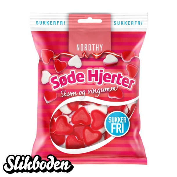 Nordthy Sukkerfri S�de Hjerter 1 x 65 g