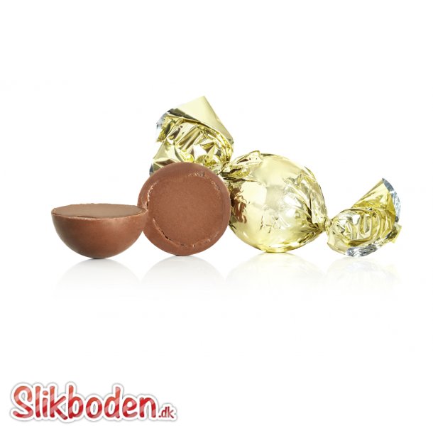 Fyldte chokoladekugler, Guldindpak 1 kg. Fldechokolade med karamel 