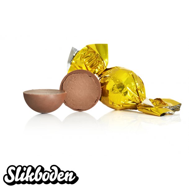 Fyldte chokoladekugler, Solgul 1 kg. Fl�dechokolade med karamel