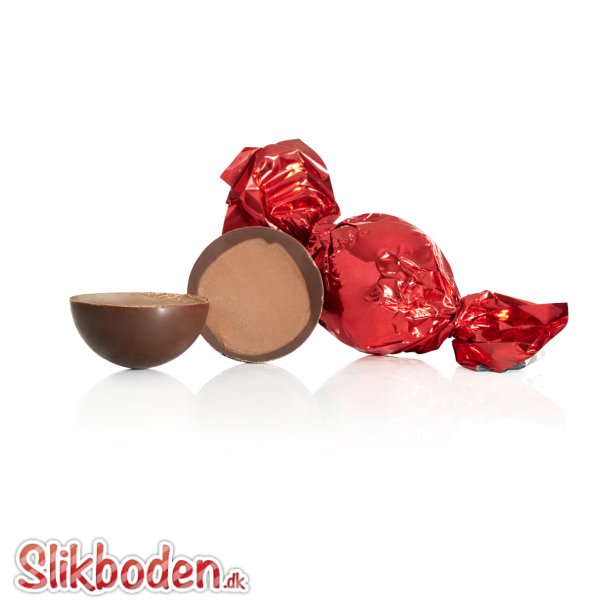 Fyldte chokoladekugler, Rd 1 kg. Mrk chokolade med macadamia