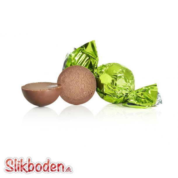 Fyldte chokoladekugle,lysgrn 1 kg. Fldechokolade med lakrids