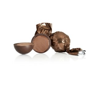 Fyldte chokoladekugle, Lysbrun 1 kg. Mrk choko. m.karamel/havsalt 