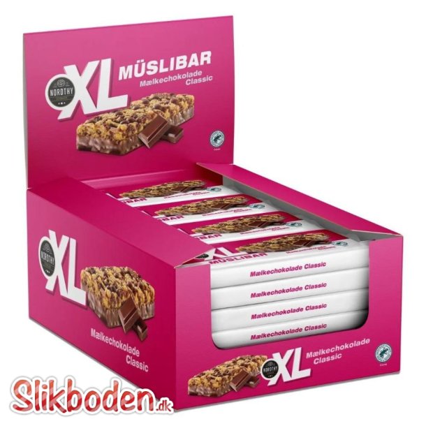 Nordthy XL Mslibar Klassisk/Chokolade 24 x 50 g BEST BEFORE 03.02.25