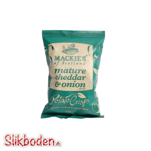 Mackies cheddar & onion chips (Grn) 24 poser a 40 g
