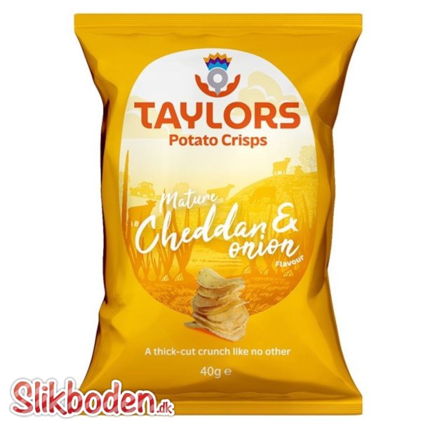 Taylor cheddar & onion chips (Gul) 24 poser a 40 g