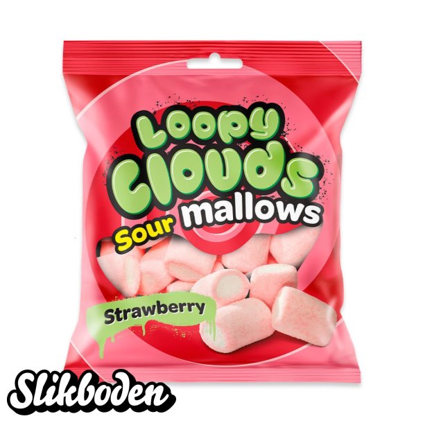 Loopy Clouds Marshmallow Sour Strawberry 1 x 100 g