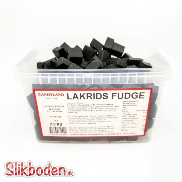 Luxus Lakrids fudge ca. 250 stk. 2 kg
