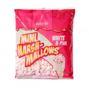 Nordthy Mini Marshmallows rd/hvid 675 g 1 stk.