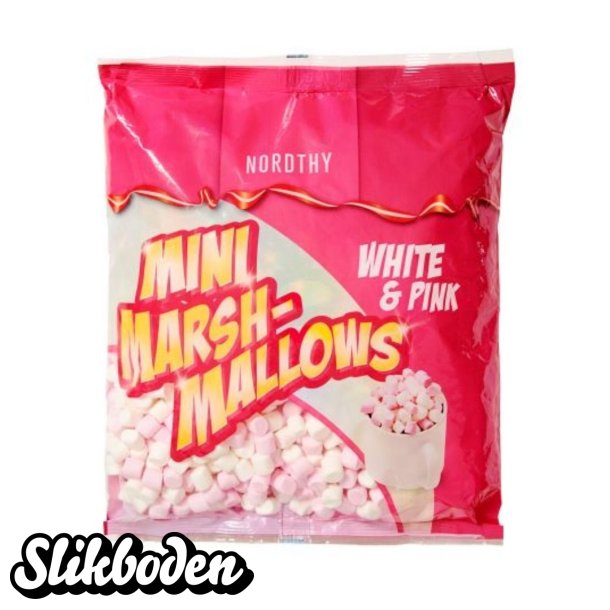 Nordthy Mini Marshmallows r�d/hvid 675 g 1 stk.