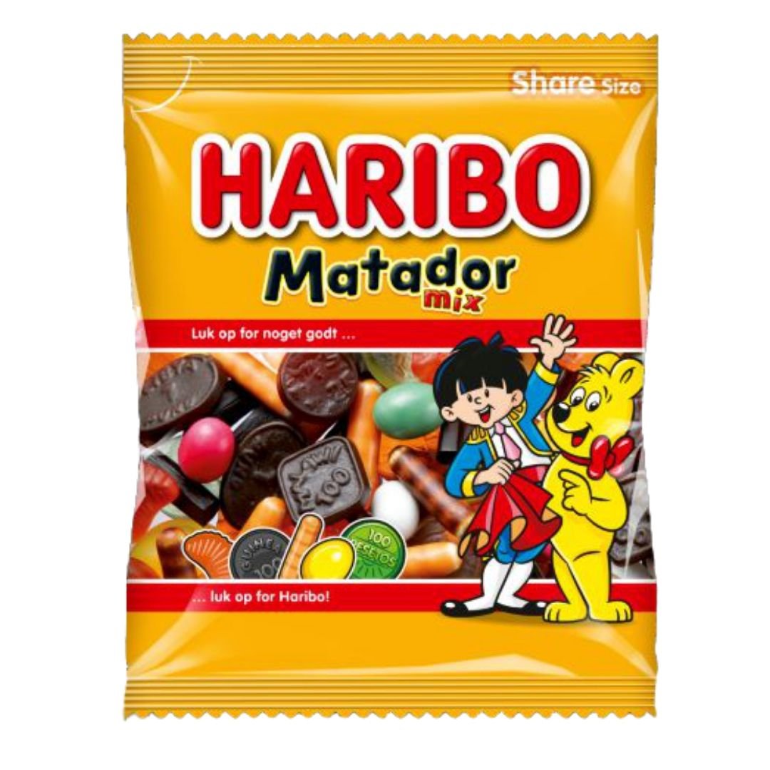 Brandy Afbestille af Haribo Matador Mix, 120 gr. - Køb online hos Slikboden.dk