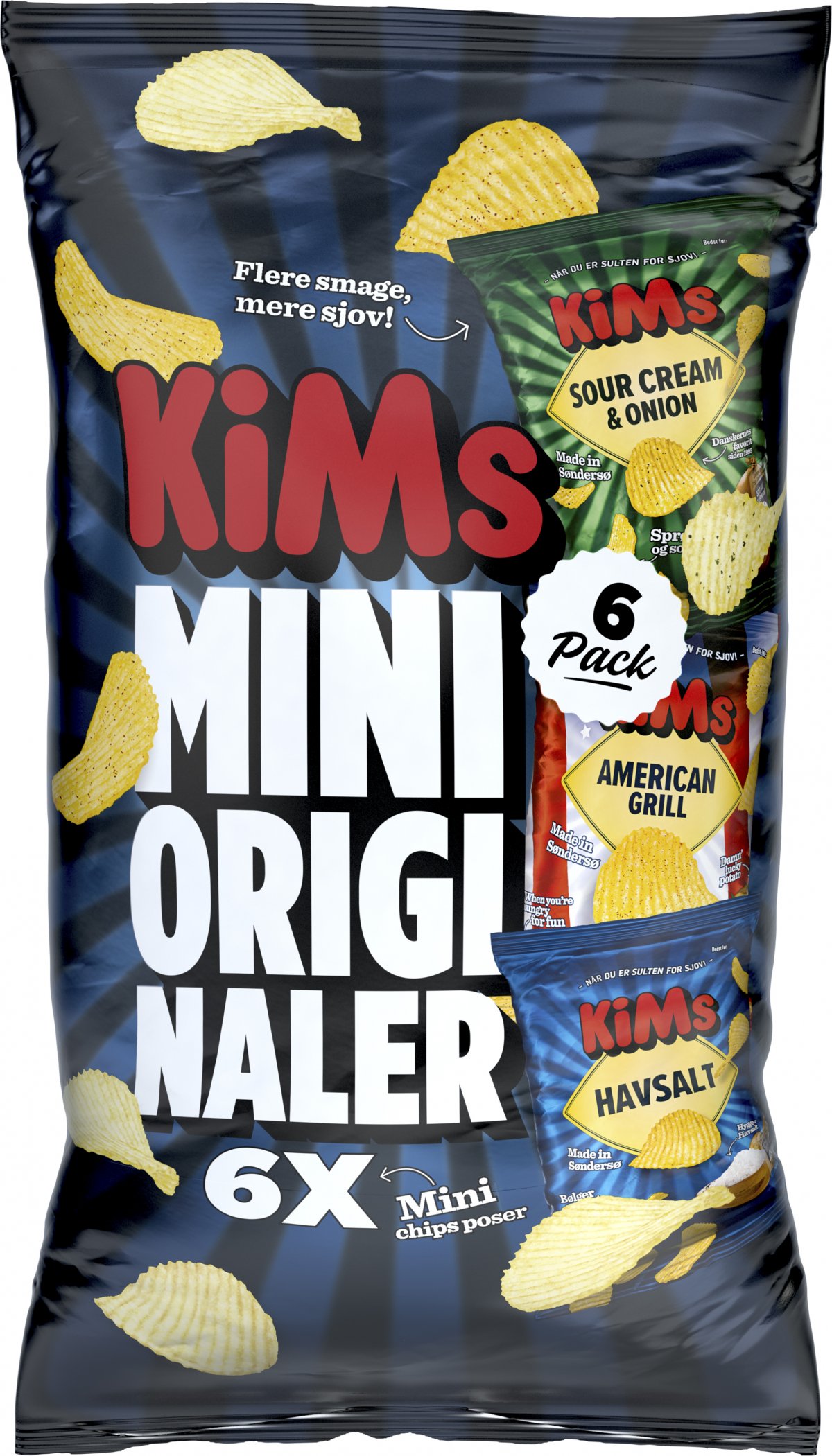 Kims Mini Originaler 16 x poser x 25 g - Kims Chips - Slikboden ApS