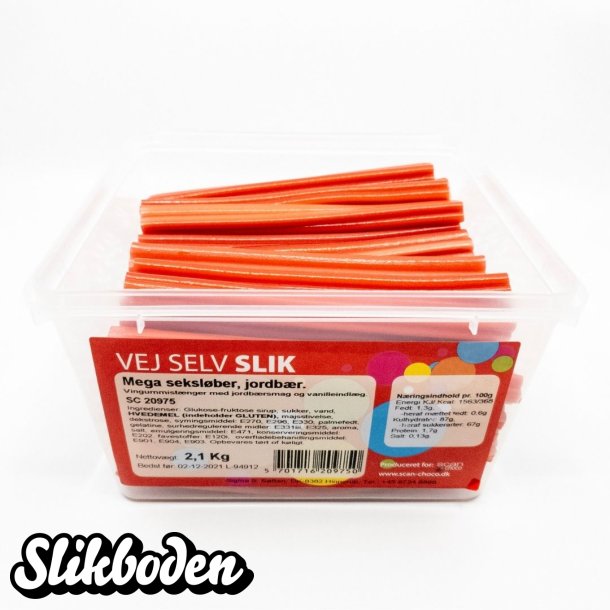 Seksl�bere jordb�rstang ca. 67 stk. 2,1 kg