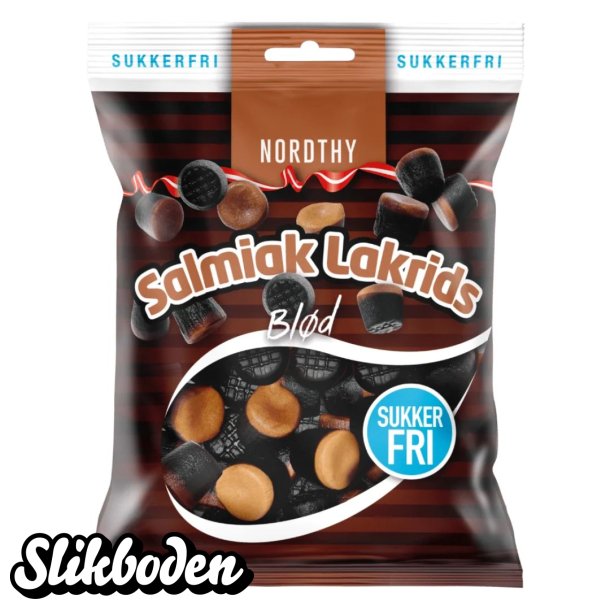 Nordthy sukkerfri salmiak lakrids bl�d 1 x 65 g 